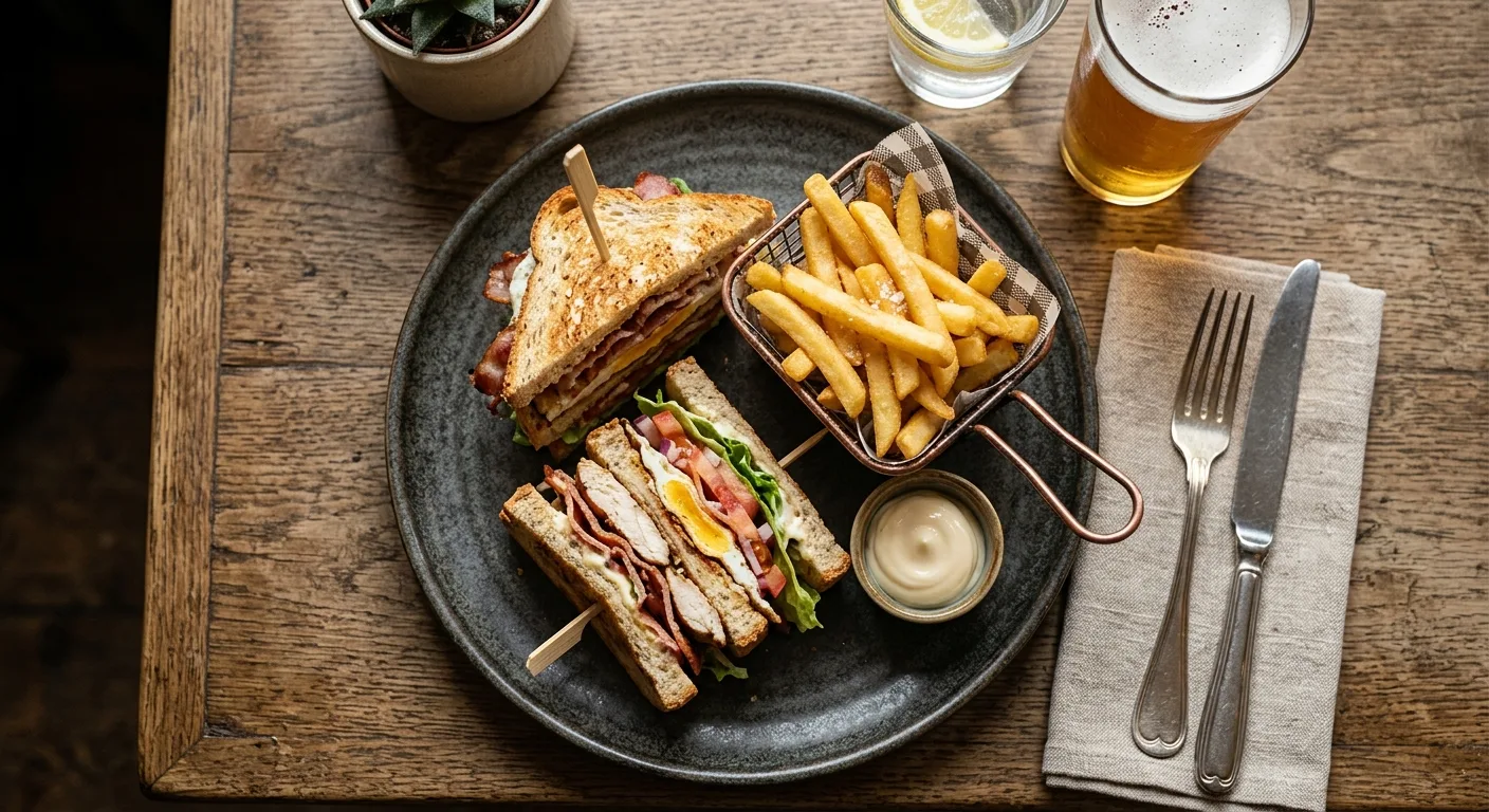 Bord met verse lunch, netjes opgemaakt in warm daglicht